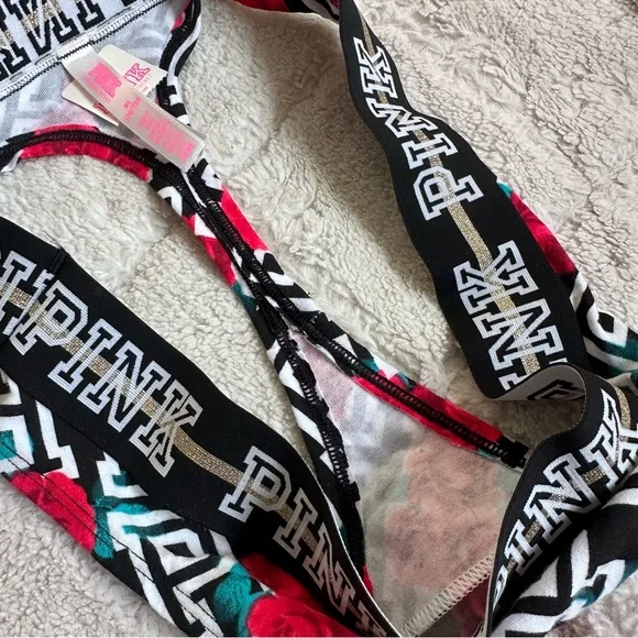 Victoria's Secret PINK | Icon Rose Print Thong Panties | Size Medium - Picture 6 of 6